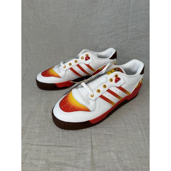 adidas Mens\' Rivalry Low Demon Slayer Shoes - White/Red/Crew Yellow Size 9 main image 9